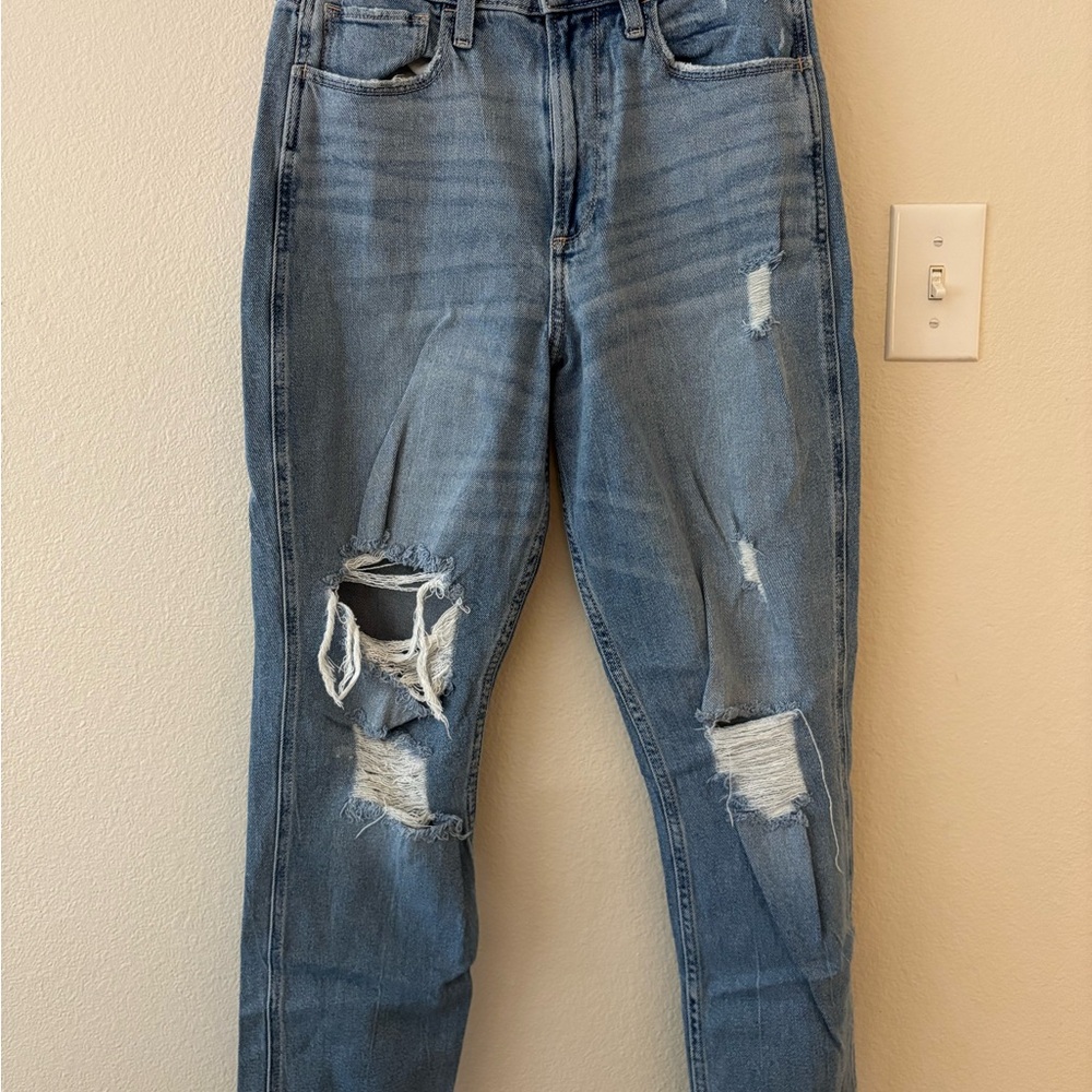 Hollister Light Blue Distressed Boyfriend Jeans